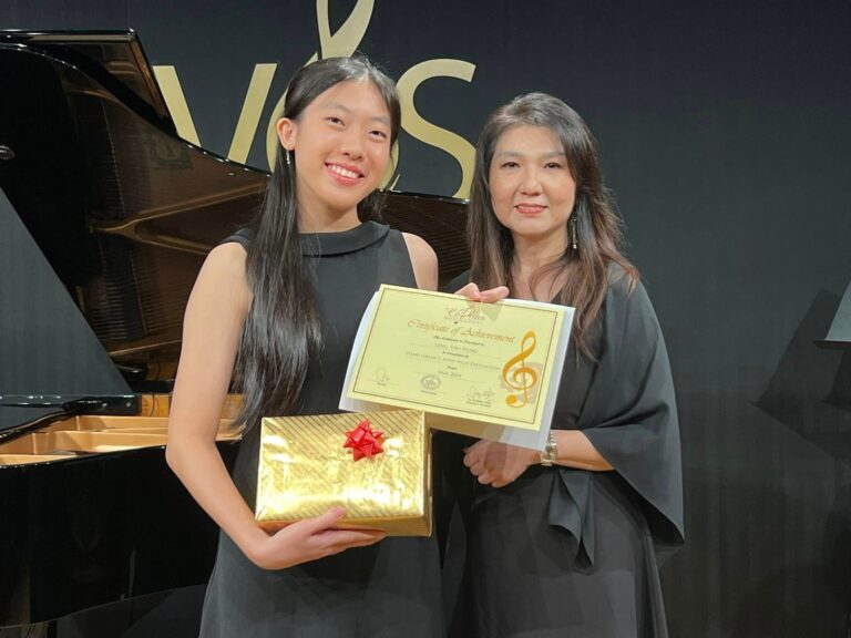 Cephas Music School, Annual Concert 2024, Dr. Andjelita Chendra with a student