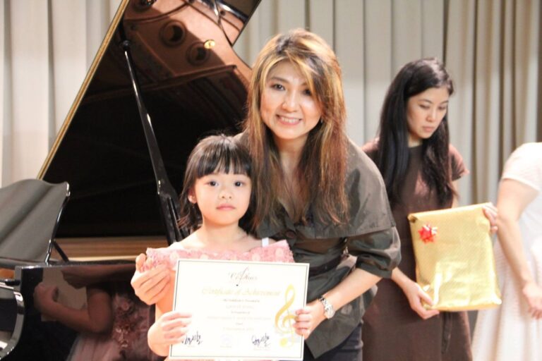 Cephas Music School, Annual Concert and Prize-Giving Day 2017, Dr. Andjelita Chendra with a student