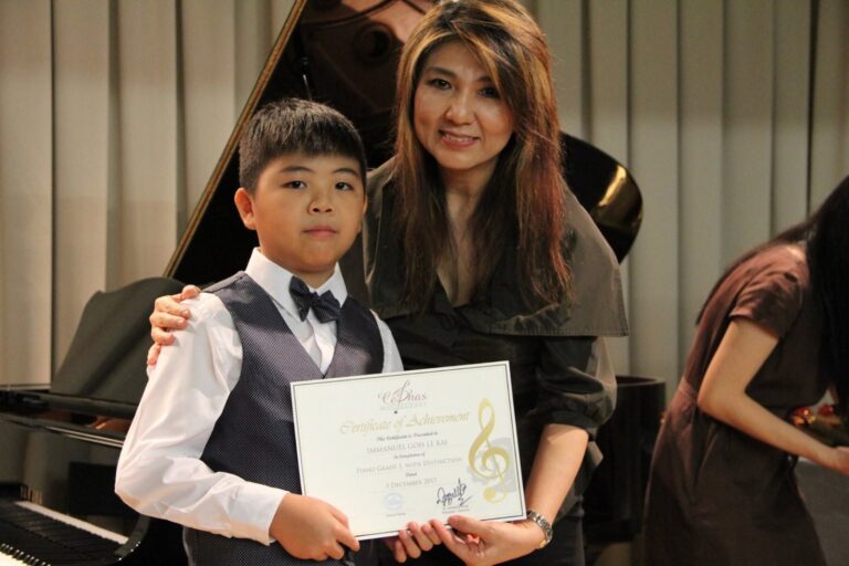 Cephas Music School, Annual Concert and Prize-Giving Day 2017, Dr. Andjelita Chendra with a student