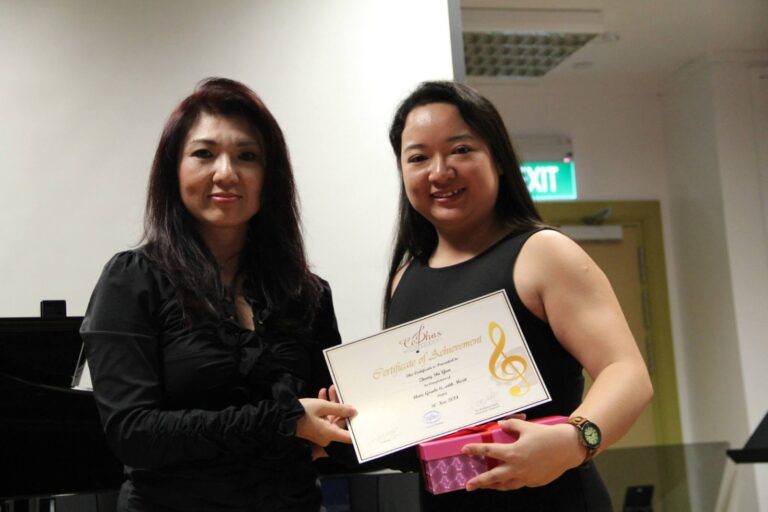 Cephas Music School, Annual Concert 2014, Dr. Andjelita Chendra with a student