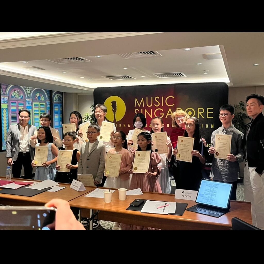 Cephas students with their awards at Music Singapore 2025