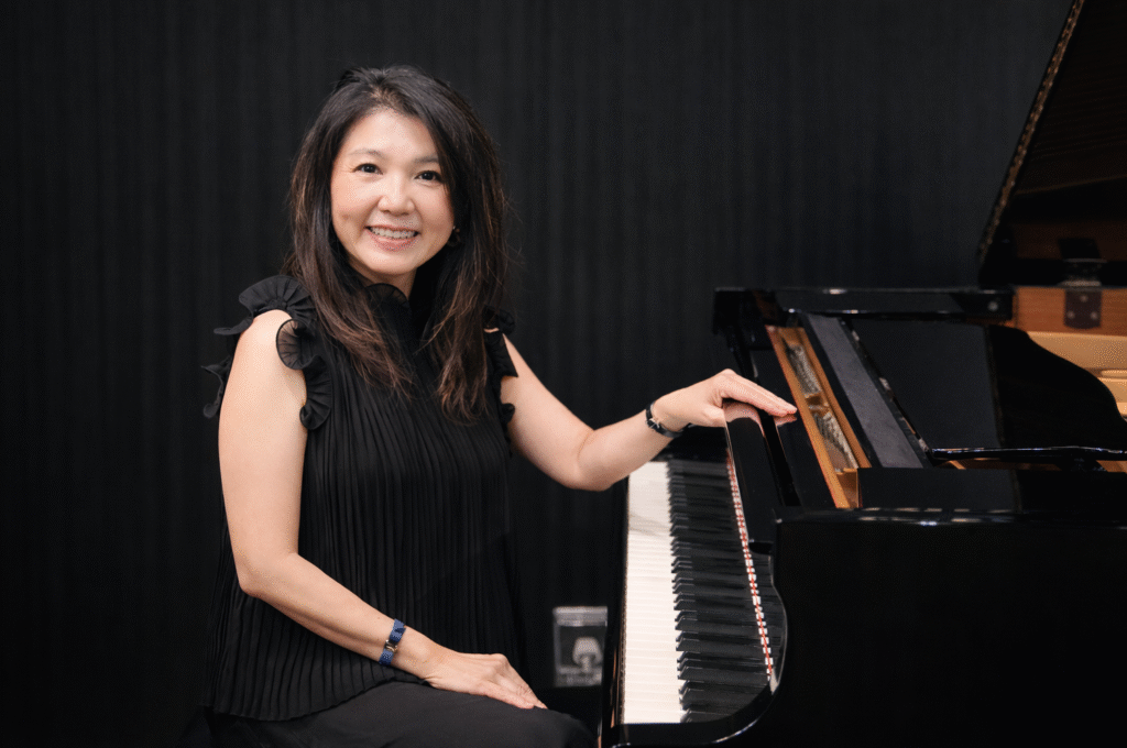 Dr. Andjelita Chendra at the grand piano